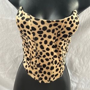 Corset animal print crop top